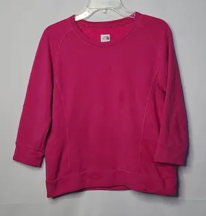 The North Face pink pullover sweatshirt sz Large thumbnail 1