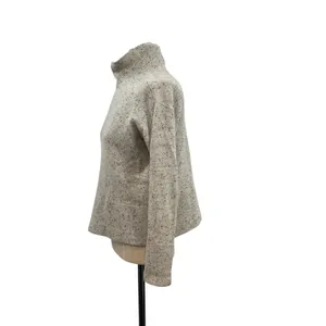 Everlane The Cashmere Square Turtleneck Sweater Speckled‎ Gray Size XS thumbnail 6