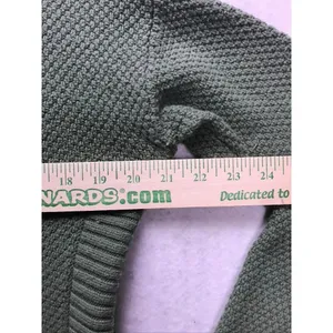 Madewell Crewneck Sweater Womens XS Green Excellent Textured Knit High Low Hem‎ thumbnail 10