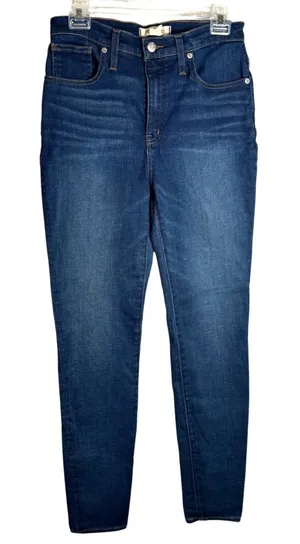 Madewell 10in High Rise Skinny Jeans Womens 28 Dark Indigo Denim Indie Sleaze thumbnail 1