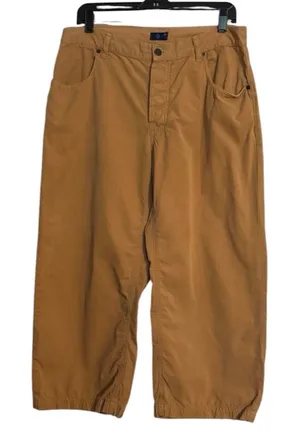 Vintage Y2K Blue Dot Brand Size 32 Wide Leg Pants Tan Made in USA thumbnail 1