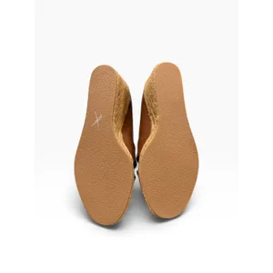Jack Rogers Womens Cognac Leather Crisscross Espadrille Jute Wedge Sandal size 5 thumbnail 5