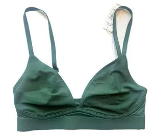 NWT Aerie Smoothez Mesh Triangle Bralette Bra Green Size XS NEW thumbnail 1