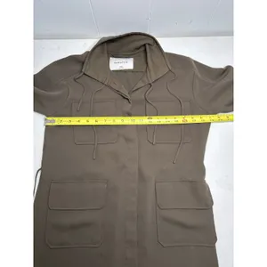 Aritzia Babaton Howitt Utility Relaxed Fit Button Up Dress in Olive Green. XXS thumbnail 6