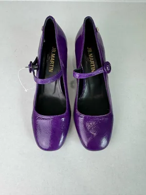 JB Martin Women's Purple Patent Mary Jane Heels thumbnail 2