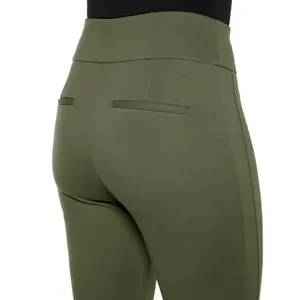 Express Ponte Pants Stretch Slim High Rise Green Women XXL Career Pull On thumbnail 13