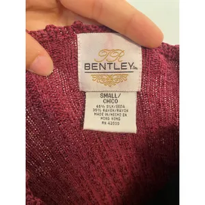 Vintage TR Bentley Silk Blend Short Sleeve Ribbed Knit Cardigan Sweater Button thumbnail 6