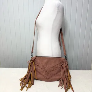 Danielle Nicole Western Pink Crossbody Bag‎ with Fringe thumbnail 3