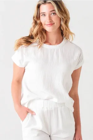 Faherty Dream Organic Cotton Gauze Dolman Tee Size M thumbnail 1