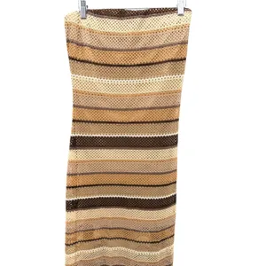SHOW ME YOUR MUMU Taylor Tube Dress L Crochet Striped Maxi Strapless Boho NWT thumbnail 4