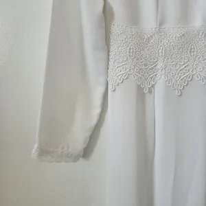 California Dynasty White Maxi Dress Vintage Style Victorian Modest Grandma Small thumbnail 5