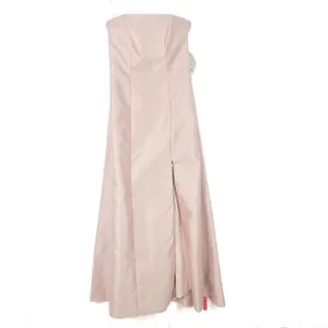 NWT Alfred Sung Strapless Satin A-Line Gown in Cameo Dress D764 Size 4 NEW thumbnail 2