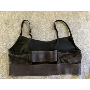 Victoria's Secret VS Pink Ultimate Scoop Sports Bra Black Gray Logo M, Gym Yoga Pilates Run thumbnail 8