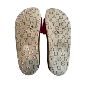 Marc‎ By Marc Jacobs Logo Tag Slides Metallic Pink Sandals Shoes Sz 8 #S46-8 thumbnail 5