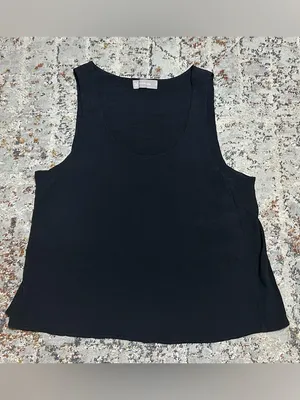 EVERLANE Naia Ripple Tank black size Large Petite thumbnail 3