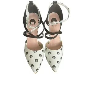 New Gritty Soul - The Griddy Dot Heel Shoe Black /White Size 6 thumbnail 2