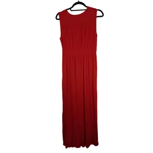Spense Red Sleeveless‎ Maxi Dress Braided Empire Waist V-Neck BK74867 Womens L thumbnail 2