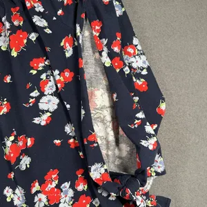 Lauren Ralph‎ Lauren Blouse Womens Large Blue Floral Off Shoulder 3/4 Sleeve thumbnail 3