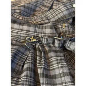 Hot Topic Grey Black Plaid Suspender Pleated Mini Skirt Small Goth Schoolgirl thumbnail 5