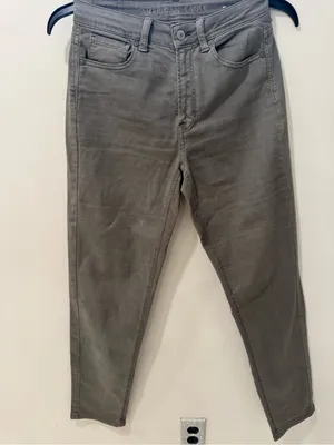 American Eagle Mom Jeans - Gray High-Rise Denim 4L thumbnail 2