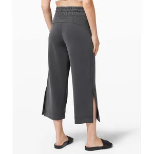Lululemon Soft Ambitions High Rise Crop Softstreme Graphite Grey Wide Leg 4 thumbnail 2