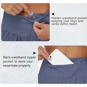 THE GYM PEOPLE High Waisted Running Shorts Ink Blue Size L New With Tag thumbnail 5