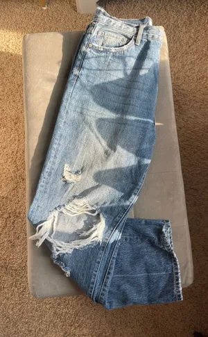 KanCan USA High-Waisted Straight-Leg Ripped Jeans thumbnail 1