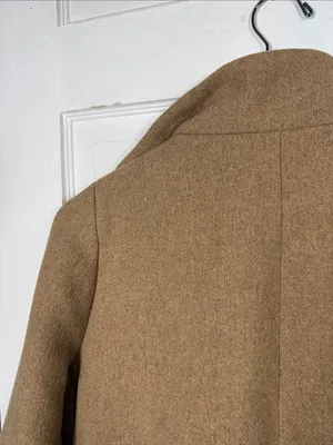 J. Crew Classic City Coat in Taupe Tan with gold zipper W2543 Sz 4 thumbnail 10