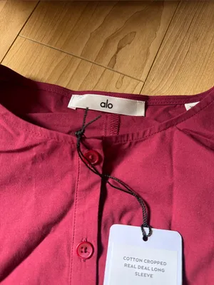 ALO Yoga Cotton Cropped Real Deal Long Sleeve thumbnail 4