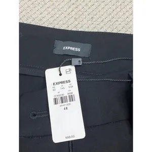 Express Super High Rise Cargo Trousers Black Belted Tapered Ankle Pants Size 4 thumbnail 7
