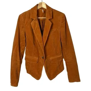 Free‎ People Heidi Brown Corduroy Button Front Blazer 4 thumbnail 5
