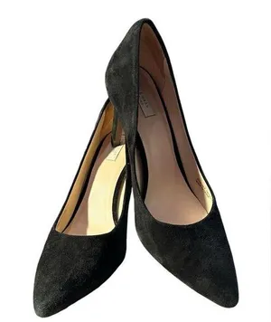 Cole Haan Suede Black Heels Sz 8 B thumbnail 1