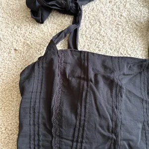 Reformation adelia top Shirred Organic black boho Cotton cami tank blouse size 0 thumbnail 6