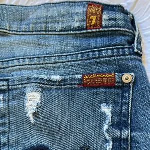 7 for all mankind Distressed Denim Shorts thumbnail 3