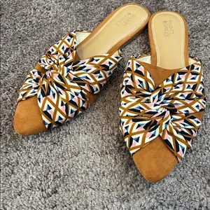 Market & Spruce knot tie geometric pointed slip on flats thumbnail 2