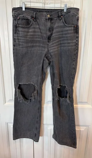 American Eagle Black 90's Bootcut Jeans Size 16 thumbnail 1