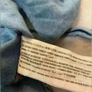 Abercrombie & Fitch Tie Front Quarter Button Long Sleeve Denim Blouse Size M thumbnail 9