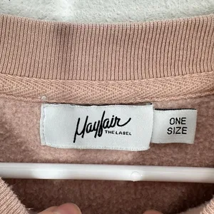 Mayfair The Label Rose Pink Self Love Club‎ Embroidered Crewneck Sweatshirt thumbnail 5