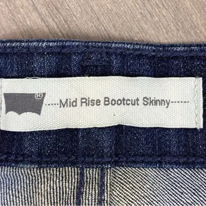 Levi's Jeans Womens 16 Mid Rise Skinny Bootcut Oil Rubbed Blue 33x 32‎ Western thumbnail 9