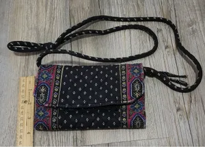 Vera Bradley Crossbody Wallet Floral Quilted Clutch‎ Bag thumbnail 1