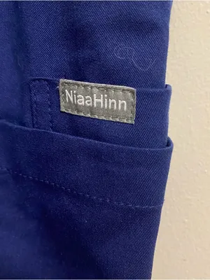 NiaaHinn Womens Dark Navy Blue Scrub Pants L Large Scrubs Medical Nursing Nurse thumbnail 3
