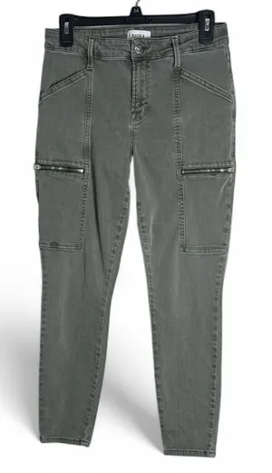 Pistola Hannah Cargo Khaki/Green Denim Zip Pocket Skinny Jeans Pants size 29 thumbnail 1