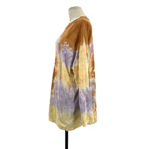Free People‎ Be Free Tie Dye Long Sleeve Tee Lilac Woods Size Large thumbnail 5