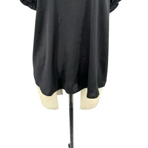 Current Air Los‎ Angeles Black Ruffle Short Sleeve Blouse Size Small thumbnail 4