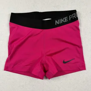 Nike Pro Compression Shorts Women’s Small Pink Dri-FIT Athletic Training Shorts thumbnail 1
