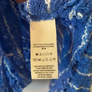 We The Free Blue White Stripe Oversized Sheer Loungewear Long Sleeve size Small thumbnail 9