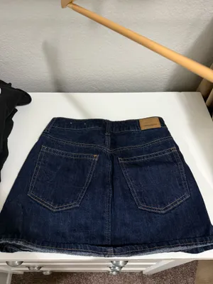 American Eagle Dark Denim Mini Skirt thumbnail 2