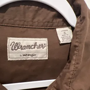 Wrancher by Wrangler Women's Brown Pearl Snap Western Shirt Long Sleeve XL y2k thumbnail 2