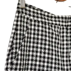 NWT ZARA Gingham straight leg Black and White Checkered Pants M thumbnail 8