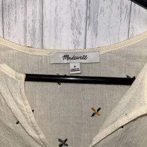 Womens Size S Madewell Embroidered Top EUC thumbnail 6